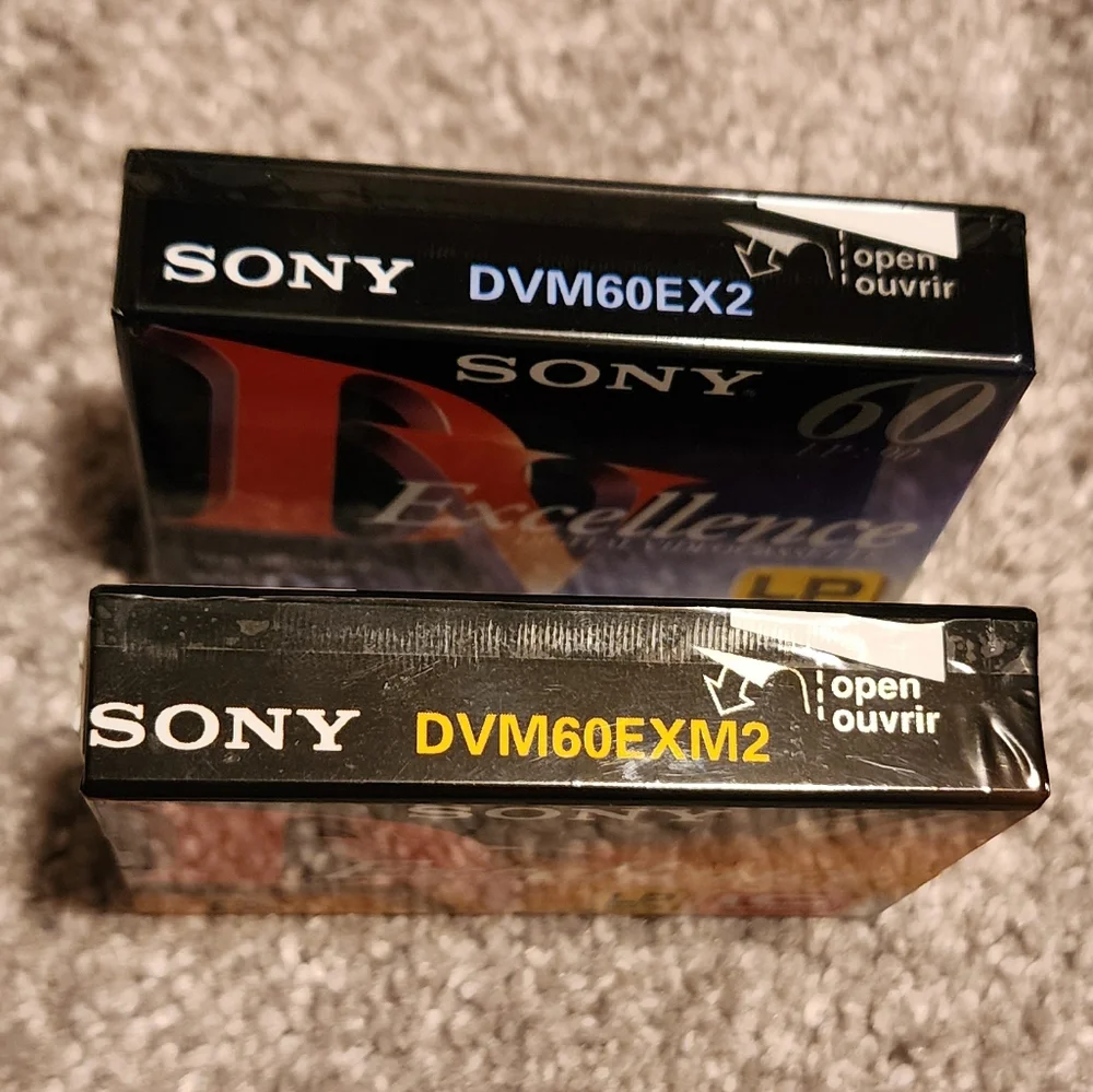 Sony Excellence mini DVC, lot of 2, NEW & SEALED 60 minutes 1 with IC best made!